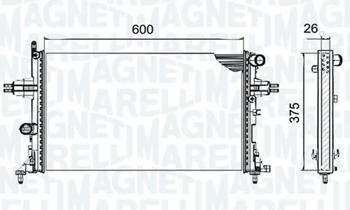 RMM54292 MAGNETI MARELLI - BR Радиатор, охлаждение двигателя (фото 1)