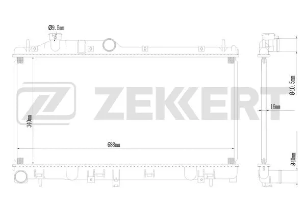 MK-1041 ZEKKERT Радиатор, охлаждение двигателя (фото 1)