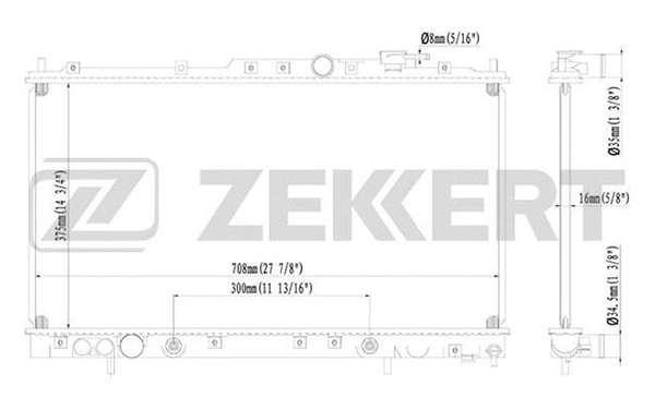 MK-1211 ZEKKERT Радиатор, охлаждение двигателя (фото 1)