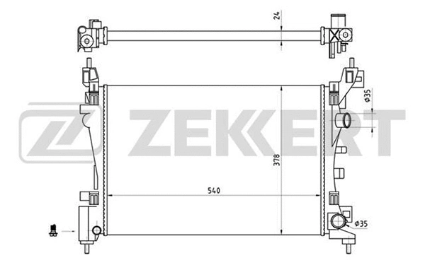 MK-1242 ZEKKERT Радиатор, охлаждение двигателя (фото 1)