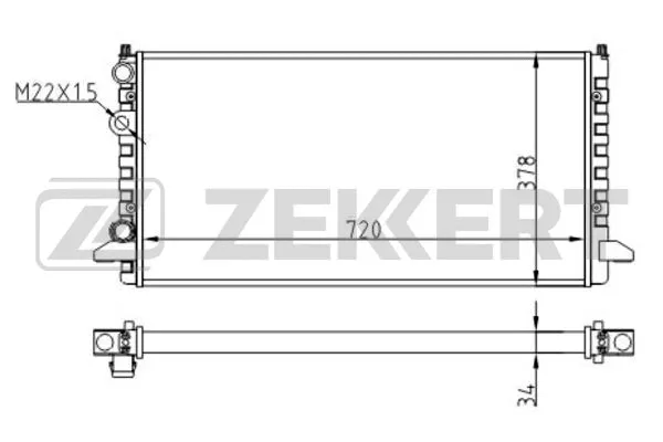 MK-1273 ZEKKERT Радиатор, охлаждение двигателя (фото 1)