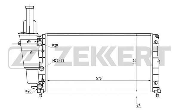 MK-1310 ZEKKERT Радиатор, охлаждение двигателя (фото 1)