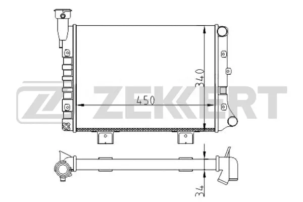 MK-1503 ZEKKERT Радиатор, охлаждение двигателя (фото 1)