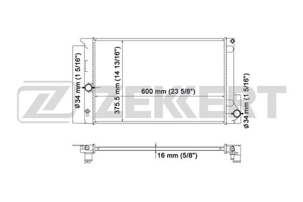 MK-1544 ZEKKERT Радиатор, охлаждение двигателя (фото 1)