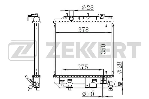 MK-1586 ZEKKERT Радиатор, охлаждение двигателя (фото 1)