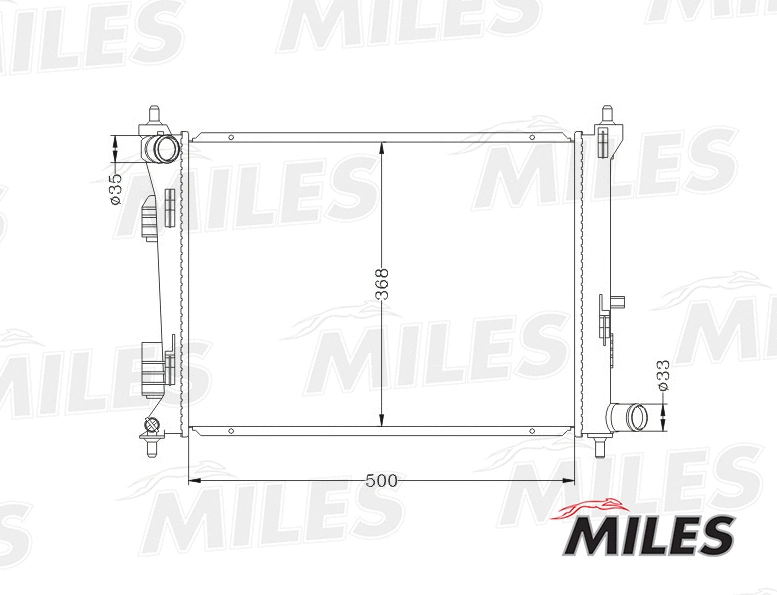 ACRB022 MILES Радиатор, охлаждение двигателя (фото 3)