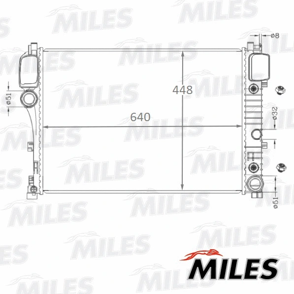ACRB092 MILES Радиатор, охлаждение двигателя (фото 3)
