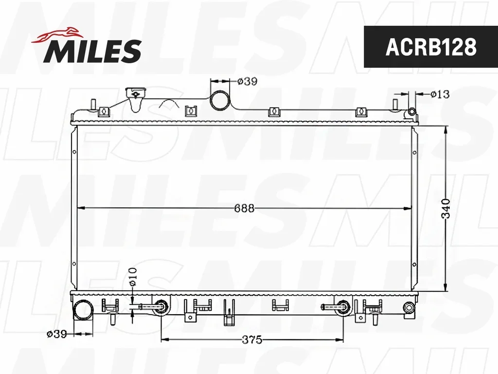ACRB128 MILES Радиатор, охлаждение двигателя (фото 3)