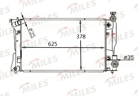 ACRB191 MILES Радиатор, охлаждение двигателя (фото 3)