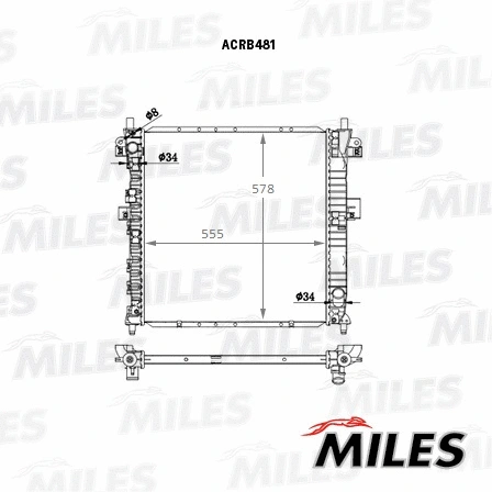 ACRB481 MILES Радиатор, охлаждение двигателя (фото 3)