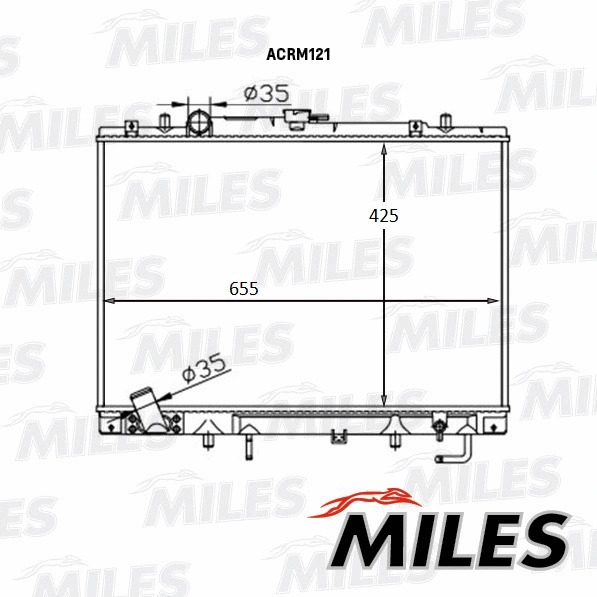 ACRM121 MILES Радиатор, охлаждение двигателя (фото 3)