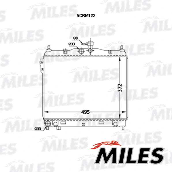 ACRM122 MILES Радиатор, охлаждение двигателя (фото 3)
