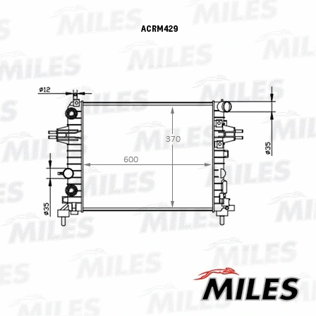ACRM429 MILES Радиатор, охлаждение двигателя (фото 3)