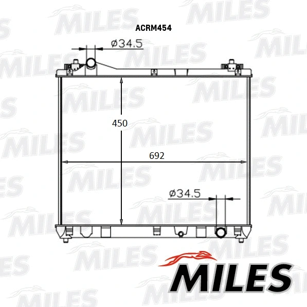 ACRM454 MILES Радиатор, охлаждение двигателя (фото 3)