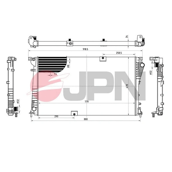 60C9046-JPN JPN Радиатор, охлаждение двигателя (фото 1)