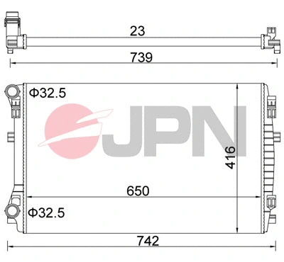 60C9069-JPN JPN Радиатор, охлаждение двигателя (фото 1)
