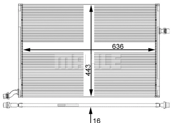 CIR 25 000P KNECHT/MAHLE Низкотемпературный охладитель, интеркулер (фото 1)