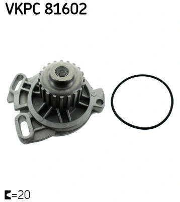 VKPC 81602 SKF Водяной насос, охлаждение двигателя (фото 1)