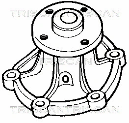8600 13865 TRISCAN Водяной насос, охлаждение двигателя (фото 2)