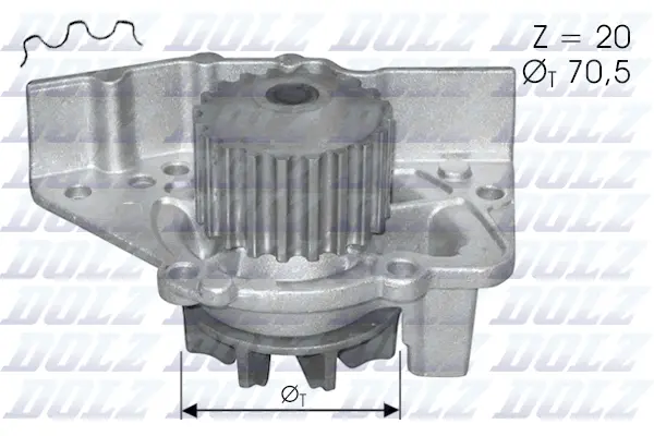 C119 DOLZ Водяной насос, охлаждение двигателя (фото 1)