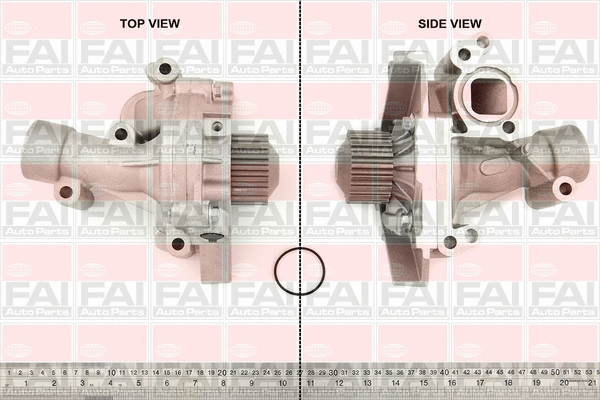 WP6477 FAI AUTOPARTS Водяной насос, охлаждение двигателя (фото 1)