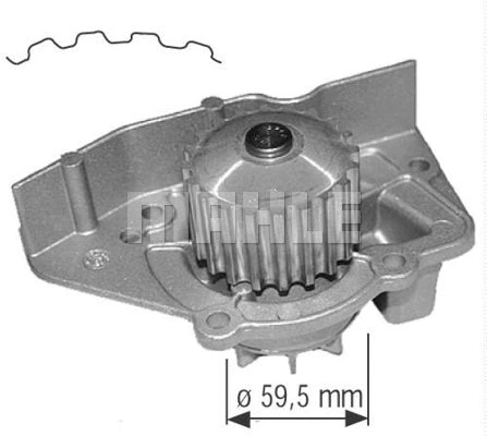 CP 118 000S KNECHT/MAHLE Водяной насос, охлаждение двигателя (фото 1)