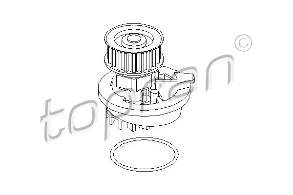 202 284 TOPRAN Водяной насос, охлаждение двигателя (фото 1)