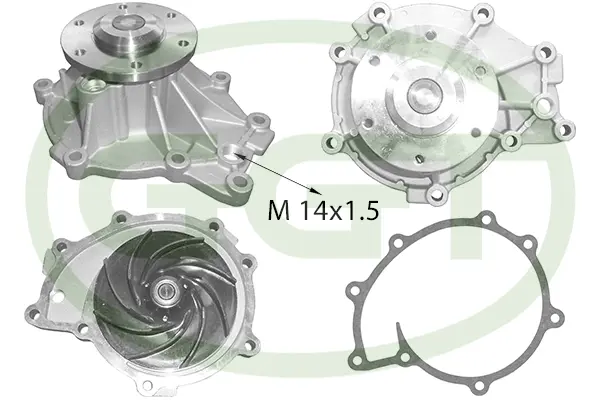 PA15132 GGT Водяной насос, охлаждение двигателя (фото 1)