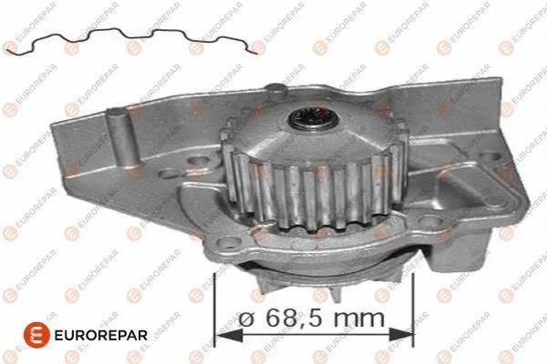 1623097980 EUROREPAR Водяной насос, охлаждение двигателя (фото 1)