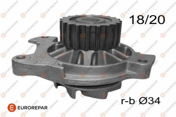 1623104480 EUROREPAR Водяной насос, охлаждение двигателя (фото 1)