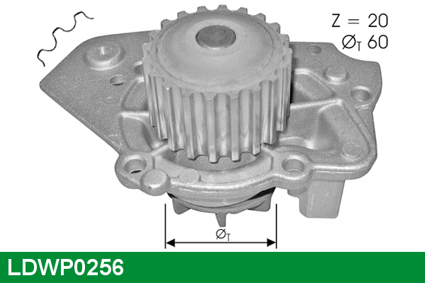 LDWP0256 LUCAS Водяной насос, охлаждение двигателя (фото 1)