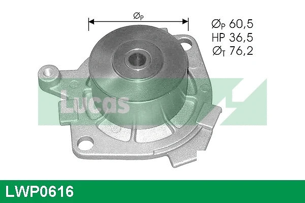 LWP0616 LUCAS Водяной насос, охлаждение двигателя (фото 1)