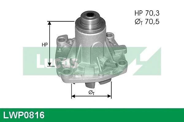 LWP0816 LUCAS Водяной насос, охлаждение двигателя (фото 1)