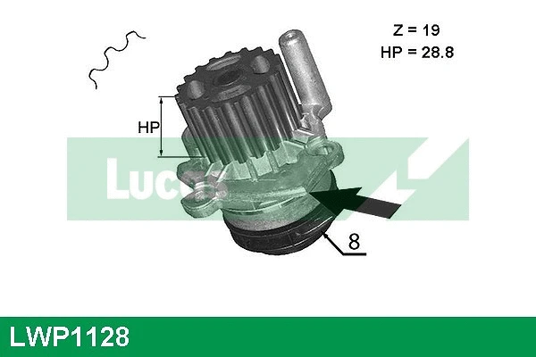 LWP1128 LUCAS Водяной насос, охлаждение двигателя (фото 1)