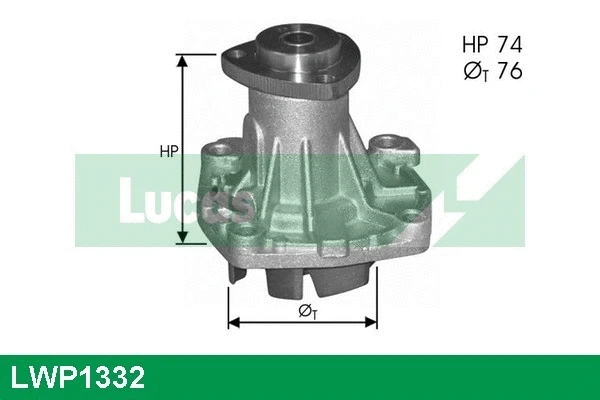 LWP1332 LUCAS Водяной насос, охлаждение двигателя (фото 1)