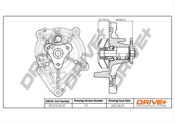 DP2310.10.017 Dr!ve+ Водяной насос, охлаждение двигателя (фото 1)