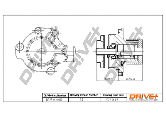 DP2310.10.019 Dr!ve+ Водяной насос, охлаждение двигателя (фото 1)