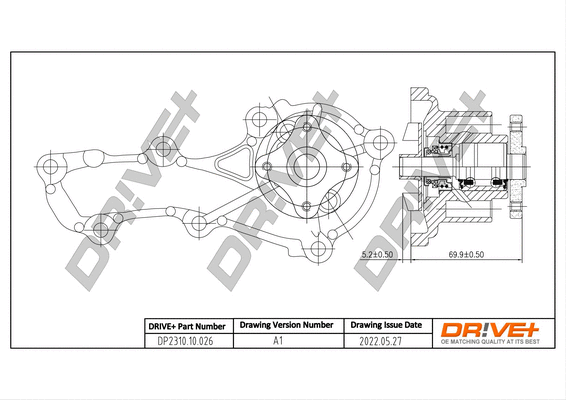 DP2310.10.026 Dr!ve+ Водяной насос, охлаждение двигателя (фото 1)