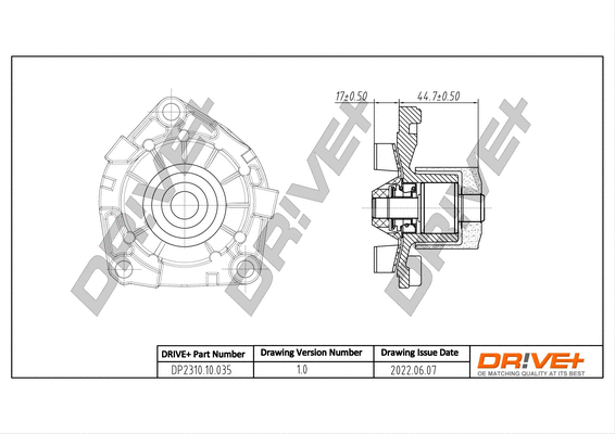 DP2310.10.035 Dr!ve+ Водяной насос, охлаждение двигателя (фото 1)