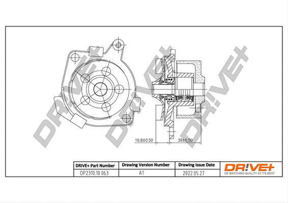 DP2310.10.063 Dr!ve+ Водяной насос, охлаждение двигателя (фото 1)