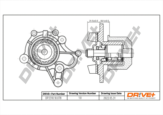 DP2310.10.078 Dr!ve+ Водяной насос, охлаждение двигателя (фото 1)