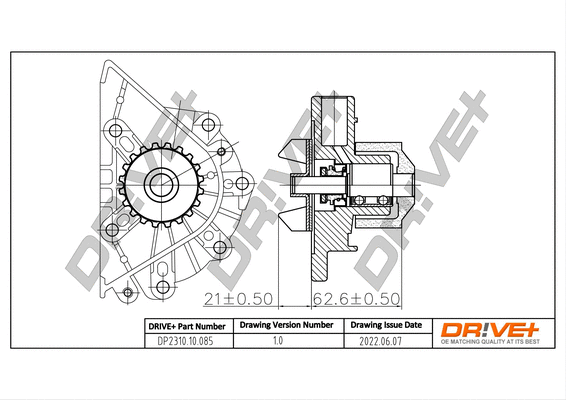 DP2310.10.085 Dr!ve+ Водяной насос, охлаждение двигателя (фото 1)