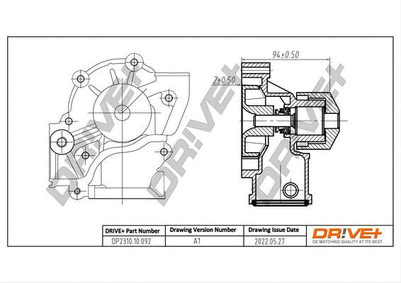 DP2310.10.092 Dr!ve+ Водяной насос, охлаждение двигателя (фото 1)