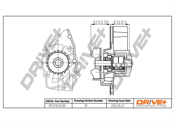 DP2310.10.100 Dr!ve+ Водяной насос, охлаждение двигателя (фото 1)