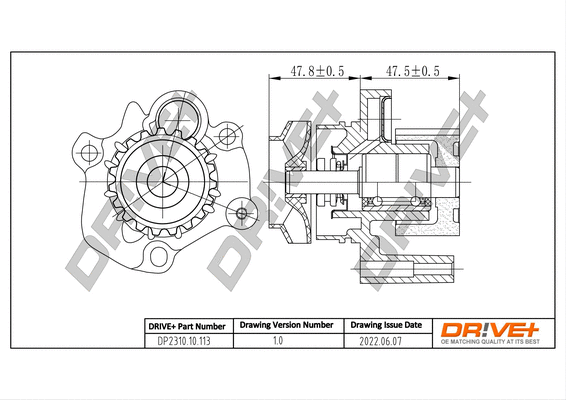 DP2310.10.113 Dr!ve+ Водяной насос, охлаждение двигателя (фото 1)