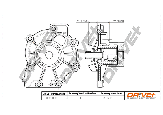 DP2310.10.117 Dr!ve+ Водяной насос, охлаждение двигателя (фото 1)