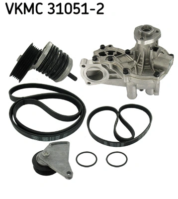 VKMC 31051-2 SKF Водяной насос + комплект ручейковых ремней (фото 2)