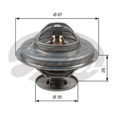 TH11687G1 GATES Термостат, охлаждающая жидкость (фото 1)