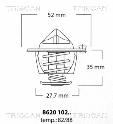 8620 10282 TRISCAN Термостат, охлаждающая жидкость (фото 1)