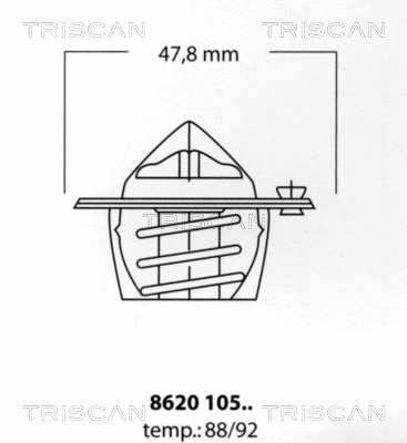 8620 10592 TRISCAN Термостат, охлаждающая жидкость (фото 1)